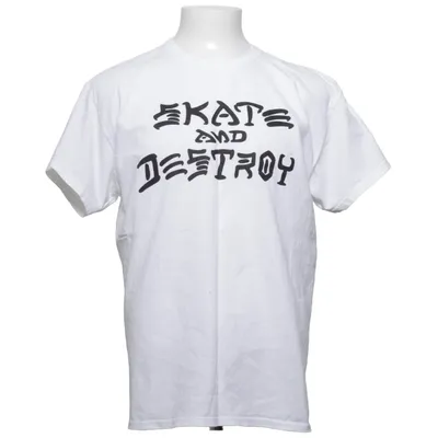 T-shirt (Hvid, Sort) fra Thrasher Bomuld