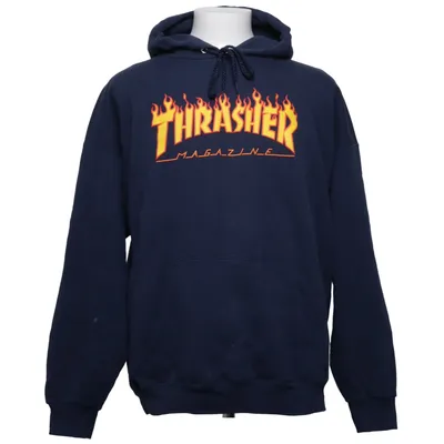 Sweat à capuche (Bleu) de Thrasher Coton, Polyester
