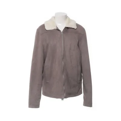Veste en peau de mouton retournée (Gris, Blanc) de Studio Total Élasthane, Polyester