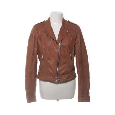 Bikerjacka (Brun) från Jofama by Marie Serneholt Skinn, Polyester, Viskos