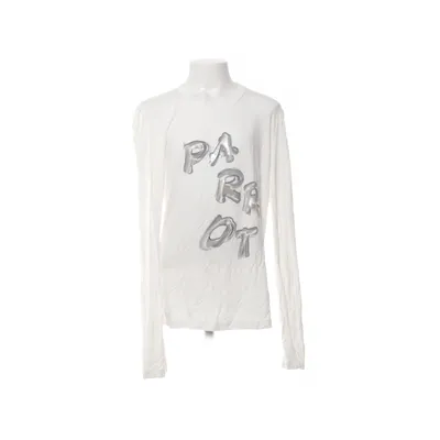 Long sleeve T-shirt (White) from Parrot Elastane, Viscose