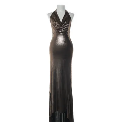 Maxikjole (Brun, Sort, Guld) fra Micas Elastan, Polyester