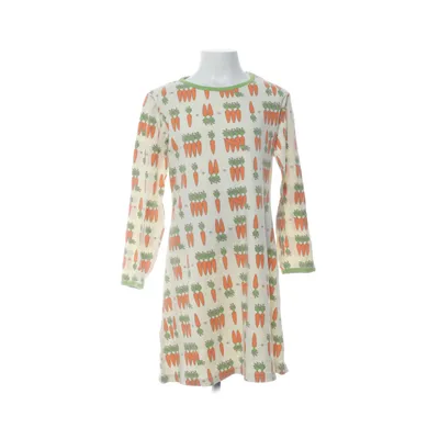 Klänning (Vit, Orange, Grön) från Duns Ekologisk bomull