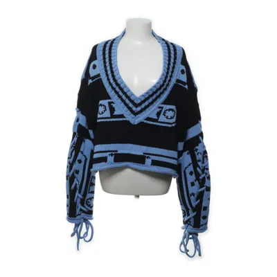 Sweater (Blue, Black) from H&M Studio Cotton, Polyamide, Polyester