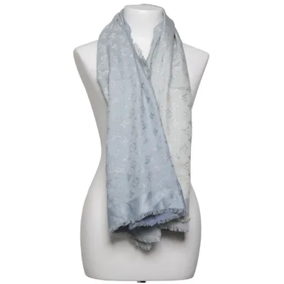 Halsduk (Blå, Grå) från Louis Vuitton Ull, Silke