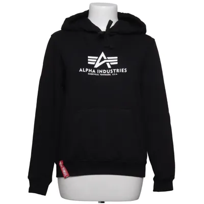 Huvtröja (Svart) från Alpha Industries Bomull, Polyester