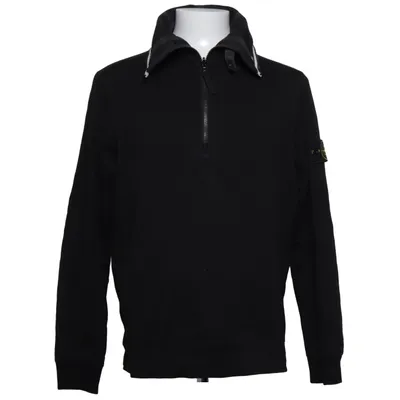 Sweat à capuche (Noir) de Stone Island Coton, Élasthane