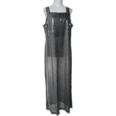 Aftonklänning (Svart, Silverfärgad) från XLNT by KappAhl Polyester