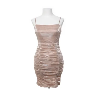 Cocktail dress (Beige, Gold) from Nadnad Polyester, Elastane