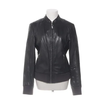 Leren jack (Zwart) van Cocktail Leer, Polyester