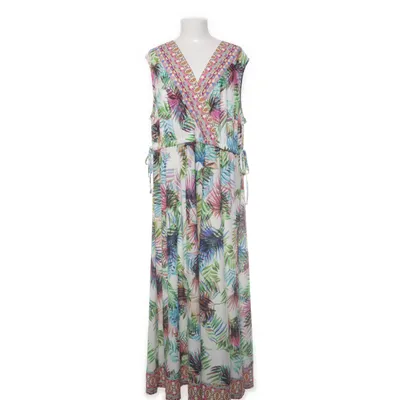 Långklänning (Vit, Flerfärgad) från Ulla Popken Elastan, Polyester