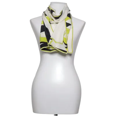 Habittørklæde (Hvid, Sort, Grøn) fra Emilio Pucci