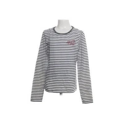 Långärmad t-shirt (Vit, Blå) från Hampton Republic Bomull, Elastan