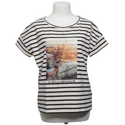 T-shirt (Black, White, Multicolored) from Oui Cotton, Elastane