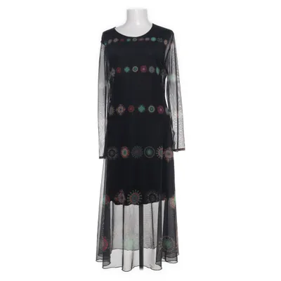 Maxikjole (Sort, Flerfarvet) fra Desigual Elastan, Polyester, Viscose