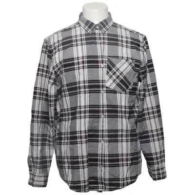 Flannel skjorte (Grå, Hvid, Sort) fra Force Bomuld