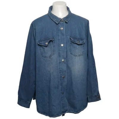 Denim shirt (Blue) from Janina Curved Cotton