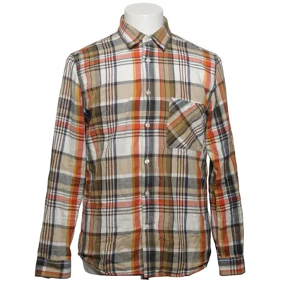 Flanellen overhemd (Beige, Oranje, Meerkleurig) van Knowledge Cotton Apparel Organisch katoen