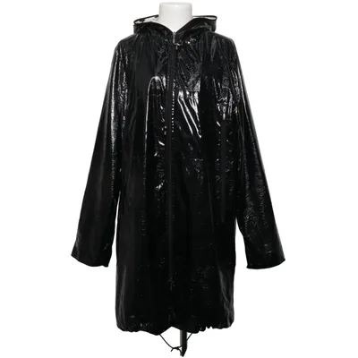 Regnfrakke (Sort, Hvid) fra Herluf Design Polyester, Polyurethan