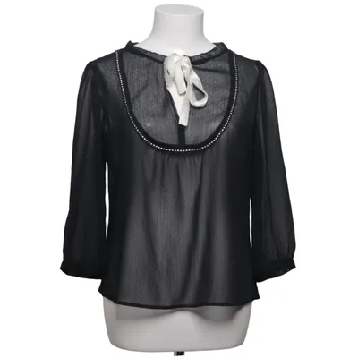 Pussy bow blouse (Black) from Oxmo