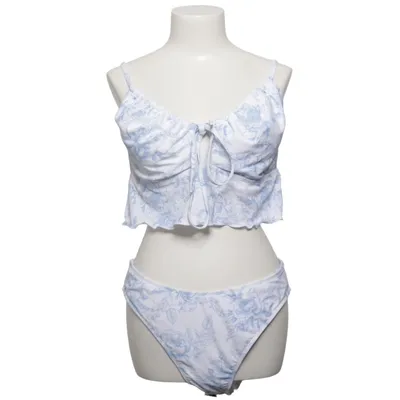 Bikini (Blue, White) from Cupshe Elastane, Polyamide, Polyester