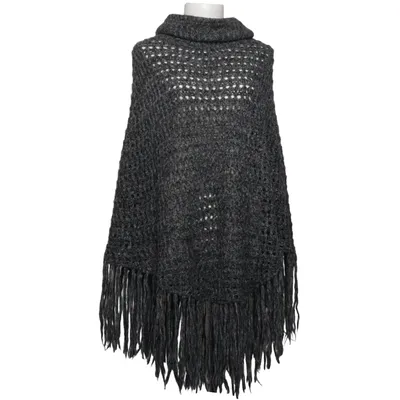 Poncho (Gray) from Dunnes Stores Acrylic, Mohair, Polyester