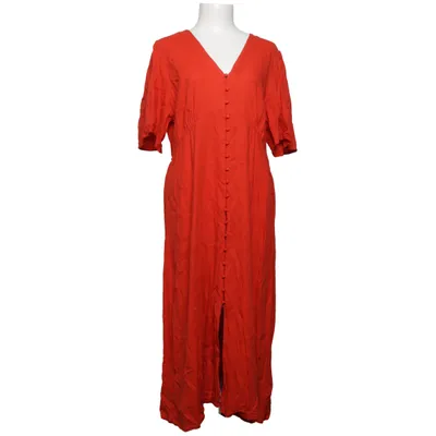 Wrap dress (Red) from Mango Linen, Viscose
