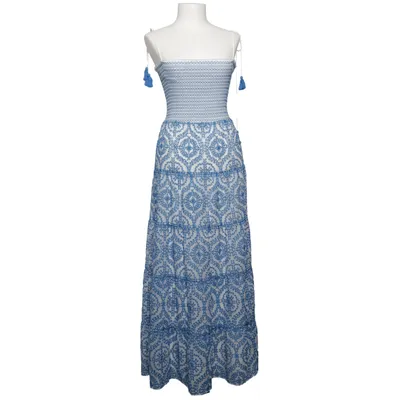 Maxi jurk (Blauw, Wit) van Alice + Olivia Elastaan, Gerecycled polyester