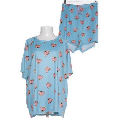Pyjamasz (Blå, Flerfarvet) fra Loungeable Bomuld, Elastan, Polyester