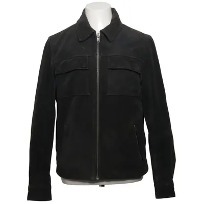 Bikerjakke (Grå) fra Legends Polyester, Ruskind