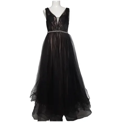 Robe de soirée (Noir, Beige) de Lila Rose Élasthane, Polyester