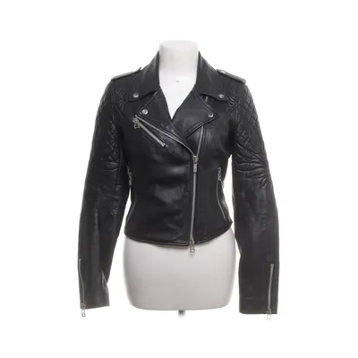 Bikerjacka (Svart) från Goosecraft Bomull, Polyester, Skinn