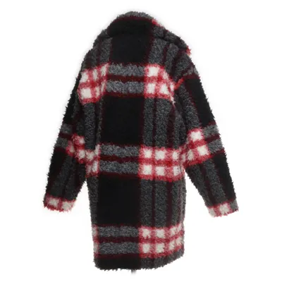 Coat (Black, Red, White) from Sandro Paris Faux fur, Polyester