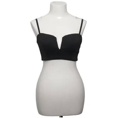 Crop top (Noir) de Topshop Élasthane, Polyester