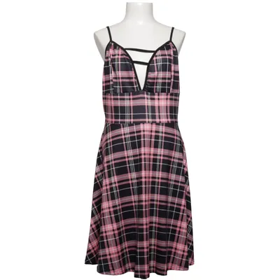 Kleid (Schwarz, Pink, Weiß) Elasthan, Polyester
