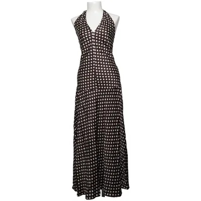 Neckholderkleid (Braun, Weiß) von Zara Viskose