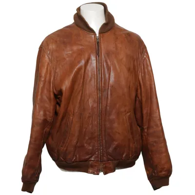 Leren jack (Bruin) van Banana Republic Acetaat, Katoen, Leer, Nylon