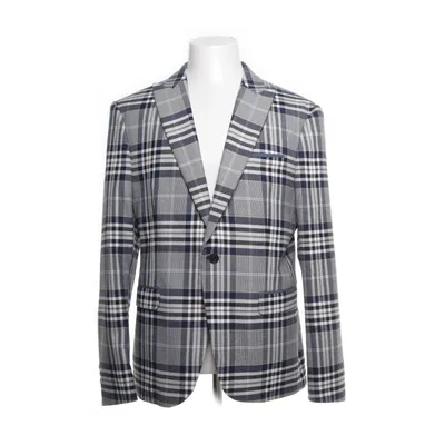 Blazer (White, Blue) from Zara Man Polyester, Viscose, Elastane, Cotton