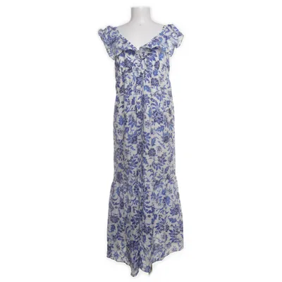 Långklänning (Blå, Vit) från Mango Lyocell, Polyamid, Viskos