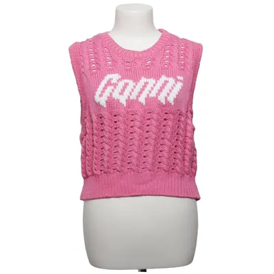 Slipover (Pink, White) from Ganni Polyamide, Viscose
