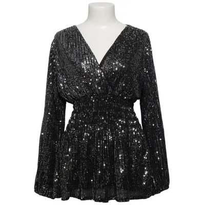 Blouse (Noir) de Leana Mode Élasthane, Polyester