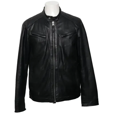 Läderjacka (Svart) från Mustang True Denim Skinn