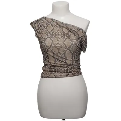 Top (Beige, Brown) from Gina Tricot Elastane, Recycled polyester