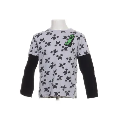 Långärmad t-shirt (Vit, Svart, Flerfärgad) från Mojang Bomull