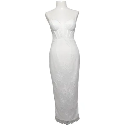 Aftonklänning (Vit) från Boohoo Polyester