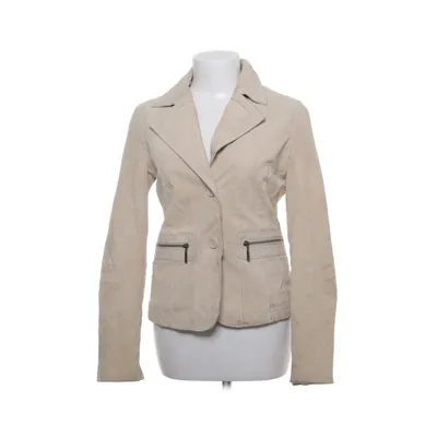 Leren jack (Beige) van Rino & Pelle Polyester, Leer
