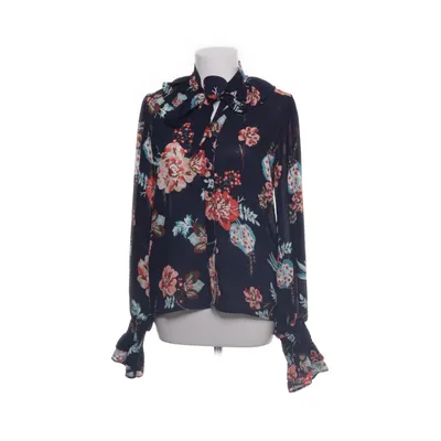Sløjfebluse (Blå, Flerfarvet) fra Elli White Polyester
