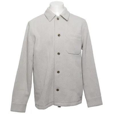 Skjortejakke (Beige) fra Les Deux Genanvendt polyester, Uld
