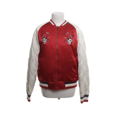 Bomberjakke (Rød, Hvid, Flerfarvet) fra American Eagle Outfitters Akryl, Polyester, Viscose