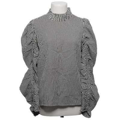 Blouse (Zwart, Wit) van Elli White Polyester, Viscose